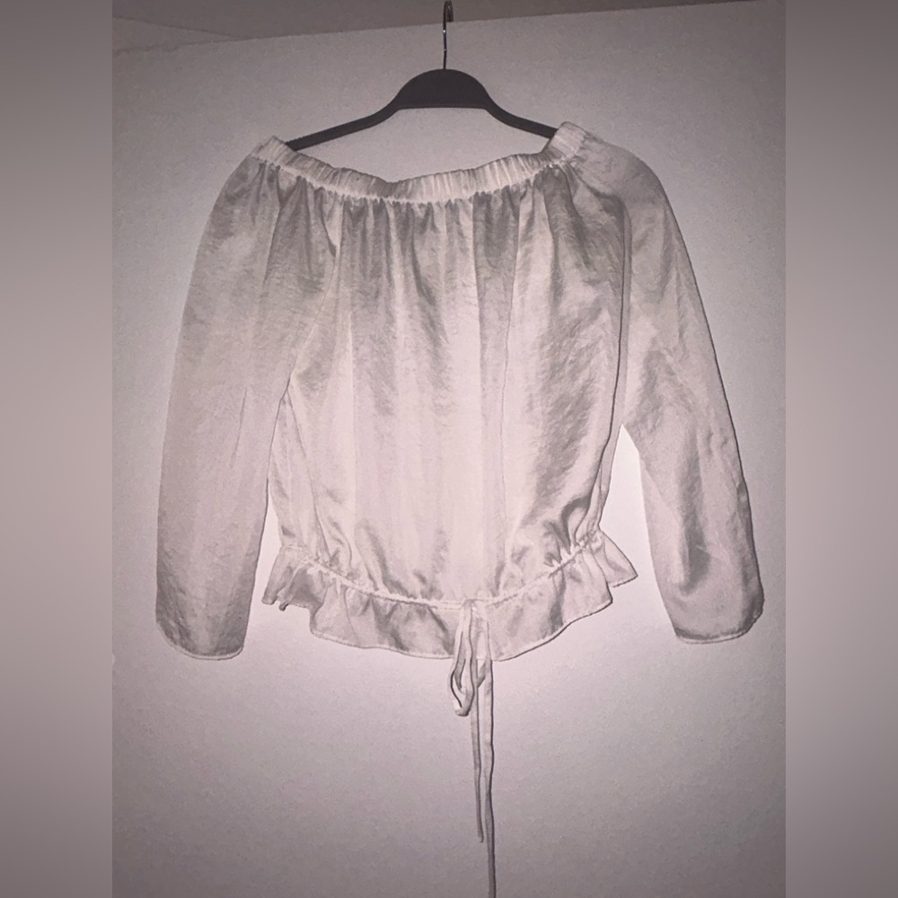 Elegant Theory Off-Shoulder White Blouse